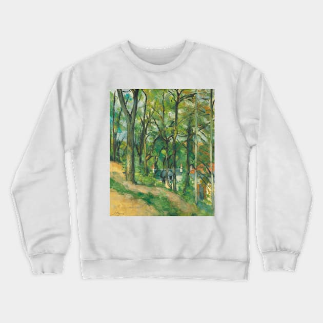 The Cote Saint-Denis in Pontoise by Paul Cezanne Crewneck Sweatshirt by Classic Art Stall